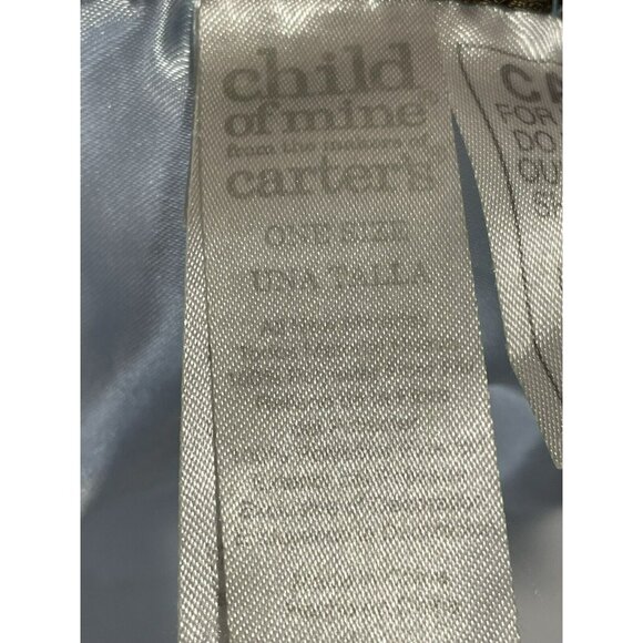 Carters Small Security Blanket Lovey I Love Hugs Bear Blue Brown with Rattle - Picture 9 of 9